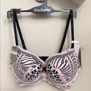 Luxe Sexy Floral Lace Ruched Strap/Push UP BRA Size 34C
